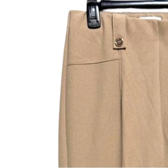 Savion Old Money Soft-Touch Pants Womens Size M Neutral Quiet Luxury Minimalist - Picture 3 of 7